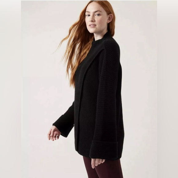 MERINO EXTRA FINE WOOL CASHMERE Wrap Turtleneck Small ATHLETA Azalea Sweater NWT - Picture 4 of 14